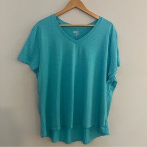 RB3 Blue V Neck Athletic Short Sleeve Tee
